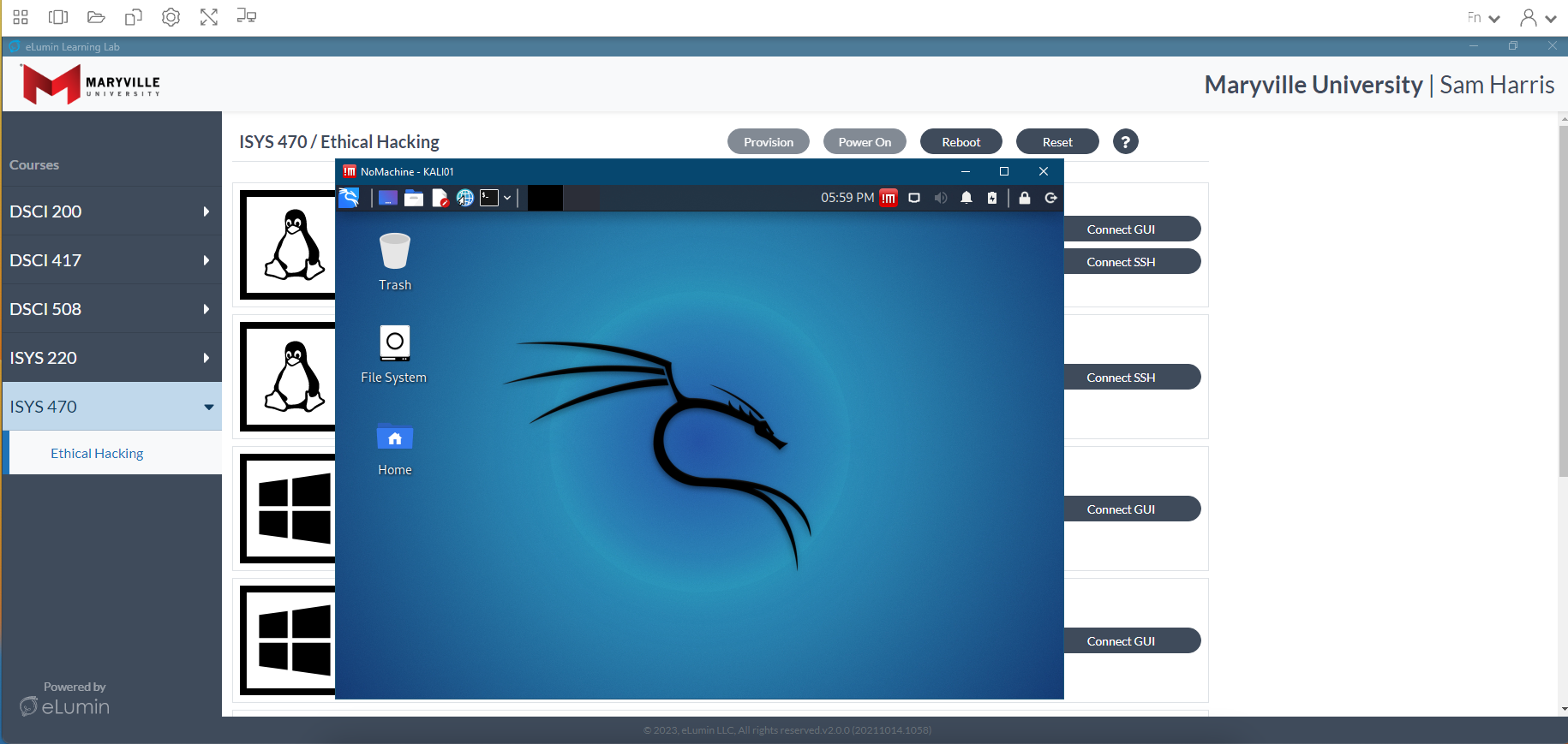 How do I access software via the eLumin Learning Lab?