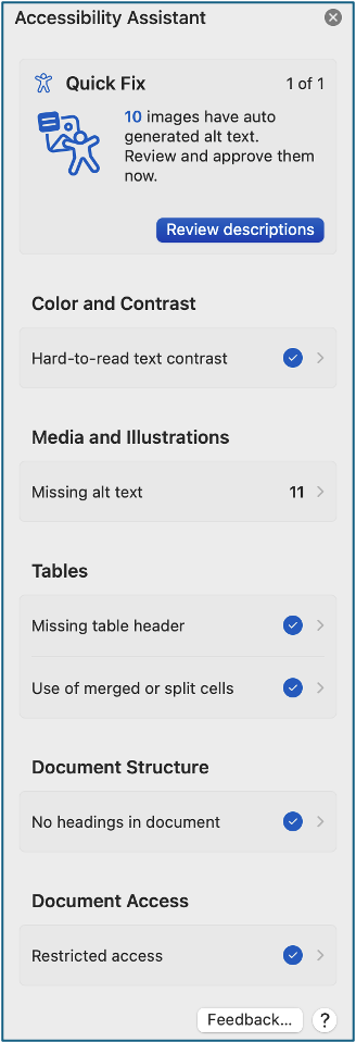 Accessible Microsoft Word Documents