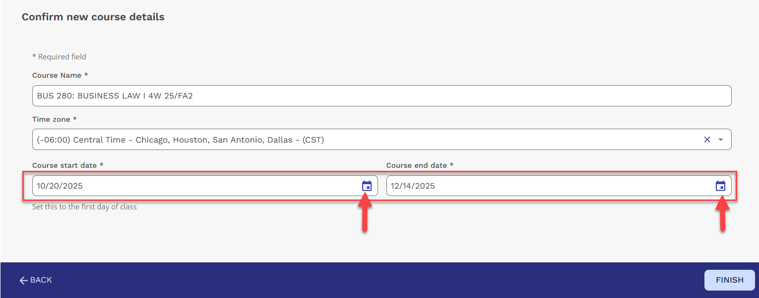 How do I set up course materials from Cengage Learning in my online course?